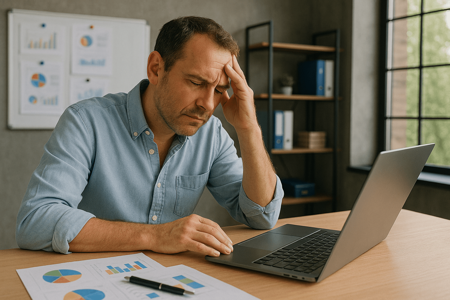 Stressed person thinking how to reduce commercial risk Coron Projects